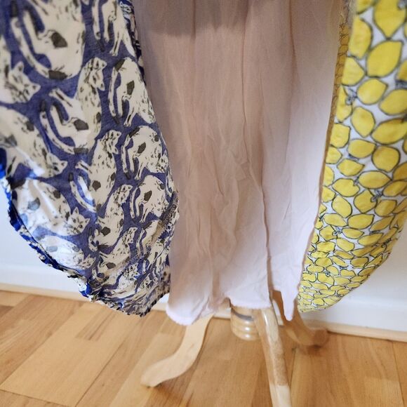 52 of 52 Conversations Anthropologie Dress Sz Large Colloquial Bias Patchwork - Picture 6 of 12